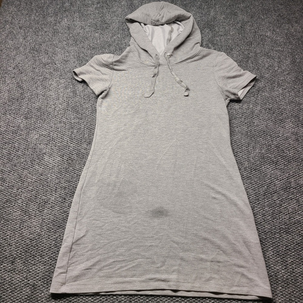 Calvin Klein Performance Hoodie Dress Womens M Gray Fleece Stretch Athleisure